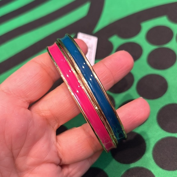 New crown and Ivy bangle bracelet set blue and gold magenta and gold accessories - Picture 2 of 5